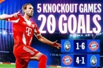 本场轰几球？拜仁本赛季欧冠淘汰赛场均打进4球